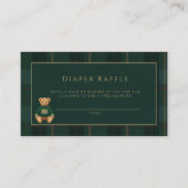 Classic Dark Plaid Lauren Inspired Baby Shower  Informatiekaartje (Voorkant)