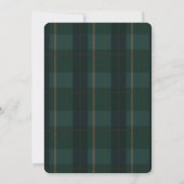 Classic Dark Plaid Lauren Inspired Baby Shower  Kaart (Achterkant)