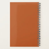 Classic Dark Pumpkin Sinaasappel Modern Logo Weekl Planner (Achterkant)