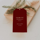 Classic Dark Red Monogram Wedding Thank You Cadeaulabel