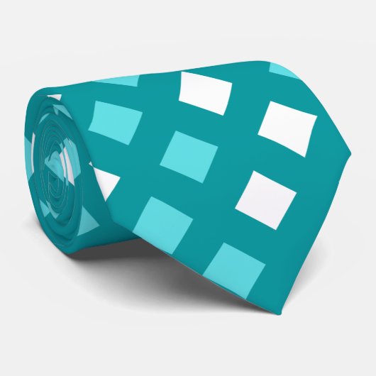 Classic Dark Turquoise Pset Unisex Stropdas (Opgerold)