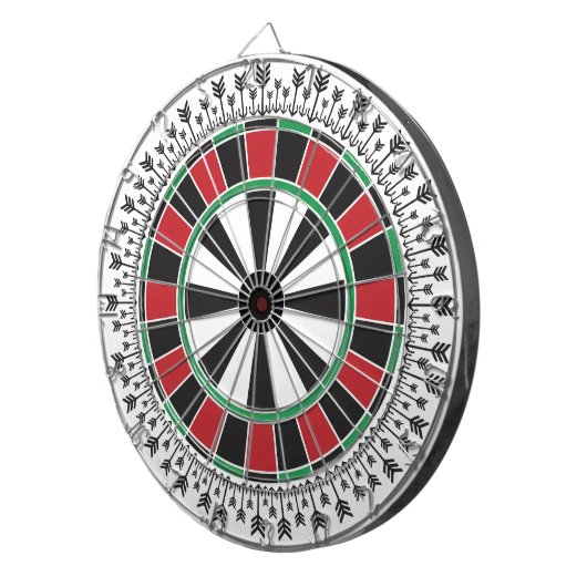 Classic Dartboard Arrow Pattern Game Design Dartbord (Voorkant Rechts)