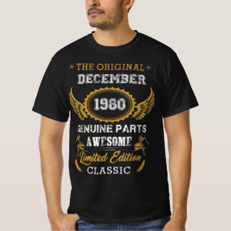 Classic December 1980 Shiirt Birthday Gifts , 1980 T-shirt