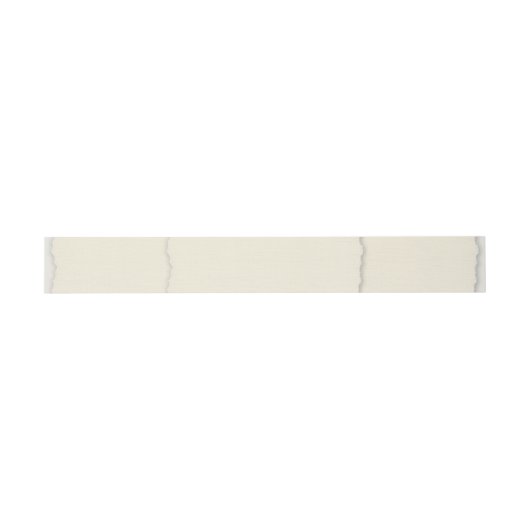 Classic Deckle Edge Ivory Wedding Uitnodigingen Wikkel (Vlak)