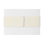 Classic Deckle Edge Ivory Wedding Uitnodigingen Wikkel (Achterkant Voorbeeld)