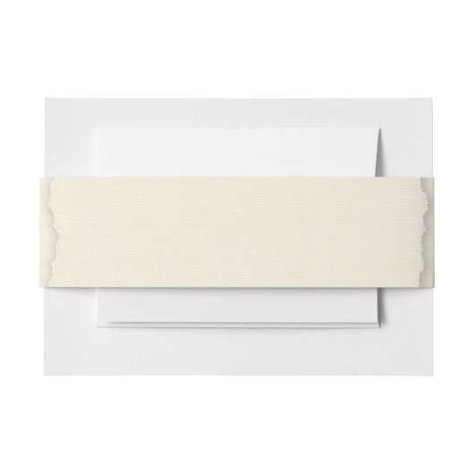 Classic Deckle Edge Ivory Wedding Uitnodigingen Wikkel (Voorkant Voorbeeld)