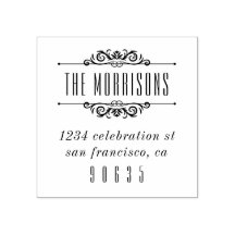 Classic Deco Bloeiende Typografie Retouradres