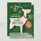 Classic Deer Kerstdecoratie baby shower Kaart (Voorkant / Achterkant)