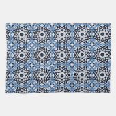 Classic Delft Bloom – Blauw-witte Tegel Theedoek (Horizontaal)