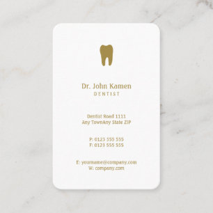 Classic Dentist Dental Golden Appointkaart Visitekaartje