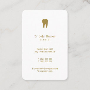 Classic Dentist   Dental Golden Appointkaart Visitekaartje
