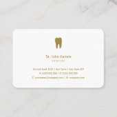 Classic Dentist | Dental Golden Appointkaart Visitekaartje (Voorkant)