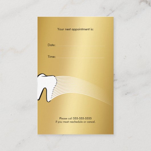 Classic Dentist | Dental Golden Visitekaartje (Achterkant)