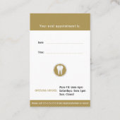 Classic Dentist | Dental Golden Visitekaartje (Achterkant)
