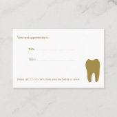 Classic Dentist | Dentale Golden (EURO) Visitekaartje (Achterkant)