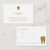 Classic Dentist | Dentale Golden (EURO) Visitekaartje (Voorkant / Achterkant)
