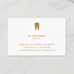 Classic Dentist Dentale Golden (EURO) Visitekaartje