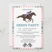 Classic Derby Party Horse Racing Invitation Kaart (Voorkant)