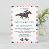 Classic Derby Party Horse Racing Invitation Kaart (Staand voorkant)