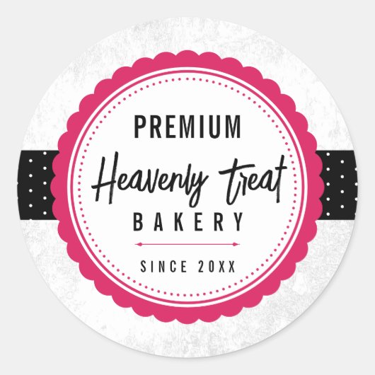 Classic design ronde sticker (Voorkant)