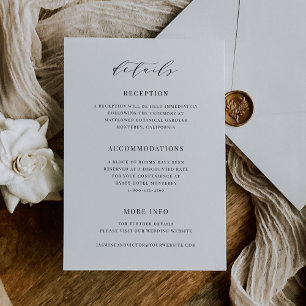 Classic Details Enclosure Kaart Wedding Suite J102