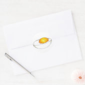 Classic Devged Egg Picnic Food Foodie Eggs Yellow Ronde Sticker (Envelop)