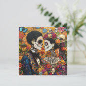 Classic Día de los Muertos Kaart (Staand voorkant)