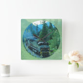 Classic Diesel Engine Train Vierkante Klok (Huis)