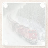 Classic Diesel Train Engine Glazen Onderzetter (Achterkant)