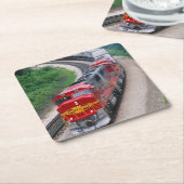 Classic Diesel Train Engine Kartonnen Onderzetters (Schuin)