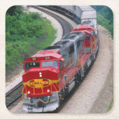 Classic Diesel Train Engine Kartonnen Onderzetters (Voorkant)