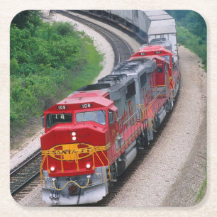 Classic Diesel Train Engine Kartonnen Onderzetters