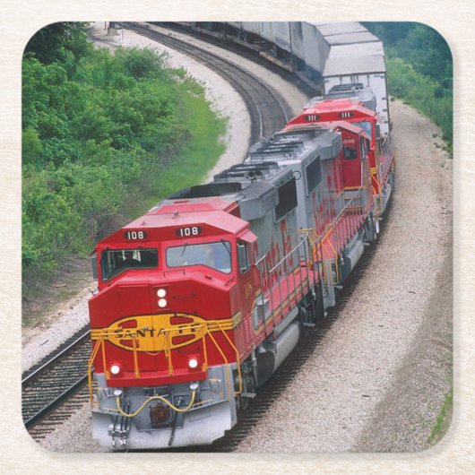 Classic Diesel Train Engine Kartonnen Onderzetters (Voorkant)