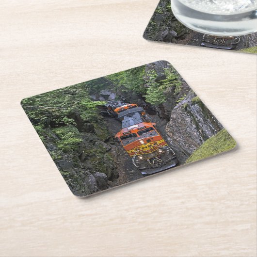 Classic Diesel Train Engine Kartonnen Onderzetters (Schuin)