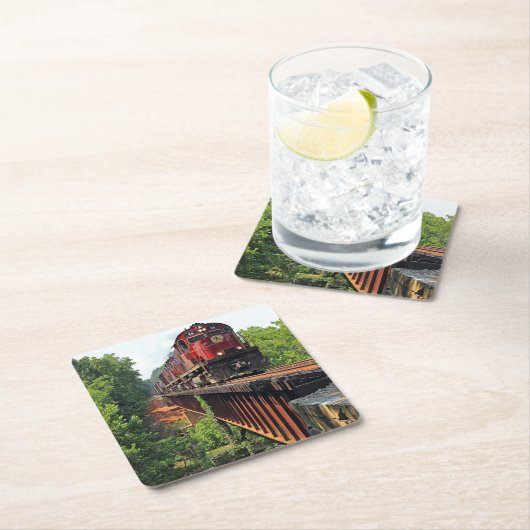 Classic Diesel Train Engine Kartonnen Onderzetters (Insitu)