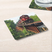 Classic Diesel Train Engine Kartonnen Onderzetters (Schuin)