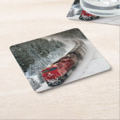 Classic Diesel Train Engine Kartonnen Onderzetters (Schuin)