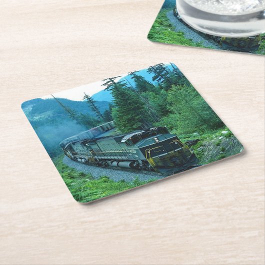 Classic Diesel Train Engine Kartonnen Onderzetters (Schuin)