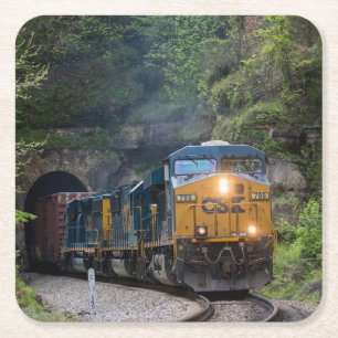 Classic Diesel Train Engine Kartonnen Onderzetters