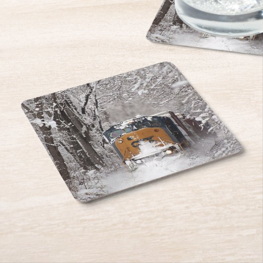 Classic Diesel Train Engine Kartonnen Onderzetters (Schuin)