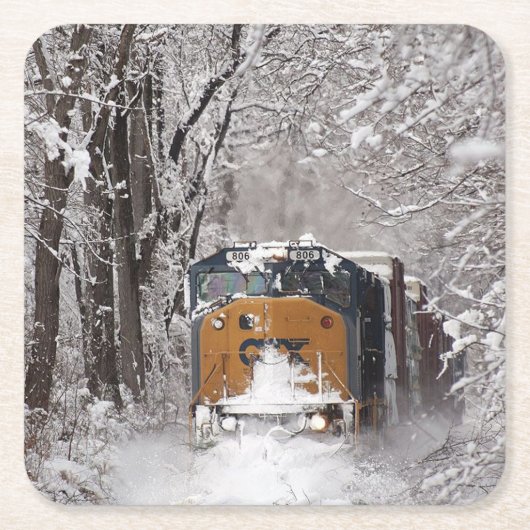 Classic Diesel Train Engine Kartonnen Onderzetters (Voorkant)