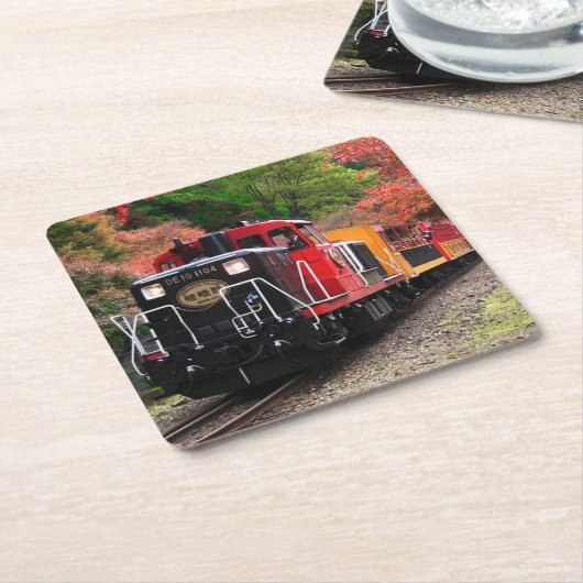 Classic Diesel Train Engine Kartonnen Onderzetters (Schuin)