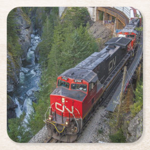 Classic Diesel Train Engine Kartonnen Onderzetters