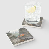 Classic Diesel Train Engine Stenen Onderzetter (Zijkant)