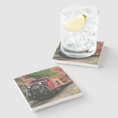 Classic Diesel Train Engine Stenen Onderzetter (Zijkant)