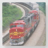 Classic Diesel Train Engine Stenen Onderzetter (Voorkant)