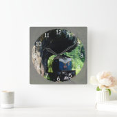 Classic Diesel Train Engine Vierkante Klok (Huis)