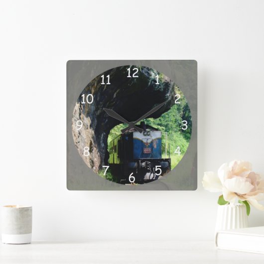 Classic Diesel Train Engine Vierkante Klok (Huis)