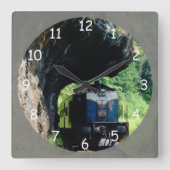 Classic Diesel Train Engine Vierkante Klok (Voorkant)