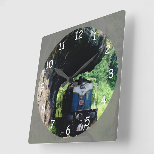 Classic Diesel Train Engine Vierkante Klok (Hoek)